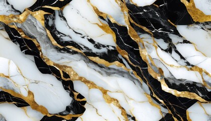 High-resolution marble pattern with black, white, and gold streaks