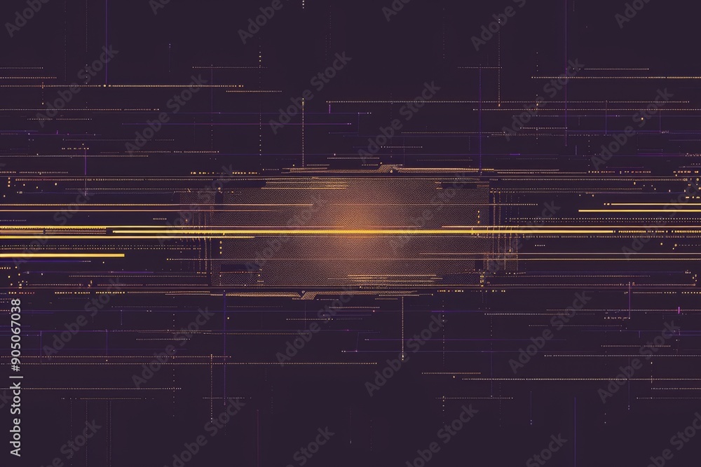 Poster cybersecurity data flows visualized on a digital horizon, reflecting ongoing monitoring and protecti