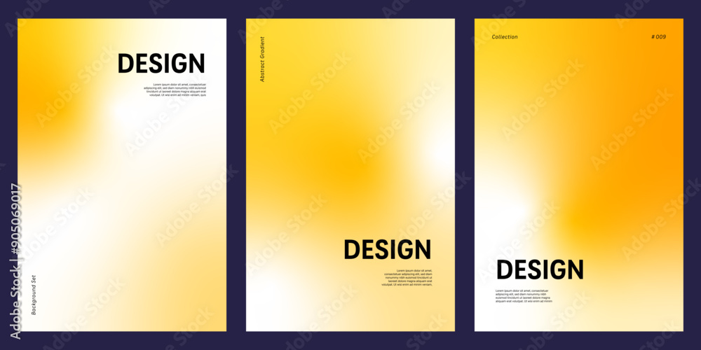 Wall mural abstract yellow and white gradient background set with blank space for text, decoration and design
