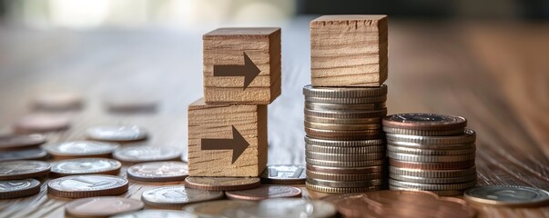 money, business, coin, finance, graph, chart, gold, currency, growth, arrow, bank, coins, cash, market, investment, wealth, financial, banking, stock, diagram, success, stack, golden, profit, concept