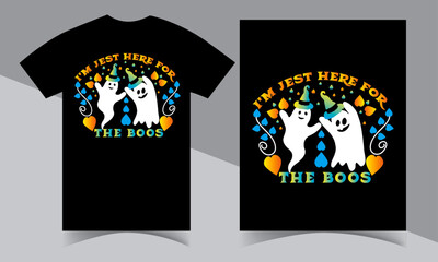 Halloween T-shirt design concept.