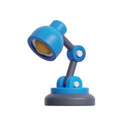 blue study lamp 3d illustration
