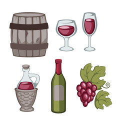 Wine Bottles and Glasses Vector