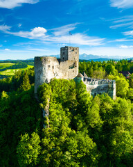 Medieval castle in Niedzica by lake Czorsztyn, Poland