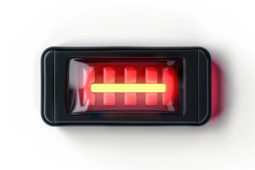 Modern infrared heater glowing red inside a sleek black casing, providing efficient directional heat.