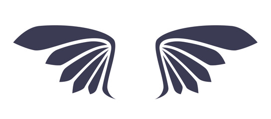 Simple Vector Wings Design isolated