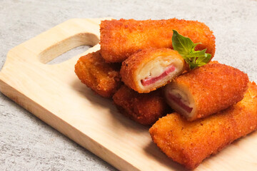 close up of croquettes as a snack