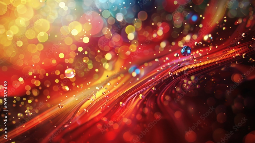 Poster abstract colorful bokeh lights on a vibrant background
