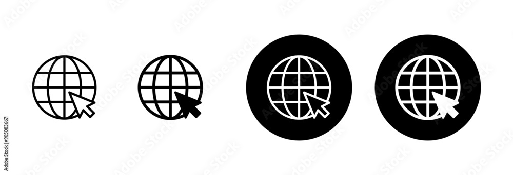 Wall mural web icon vector isolated on white background. website vector icon. internet world vector