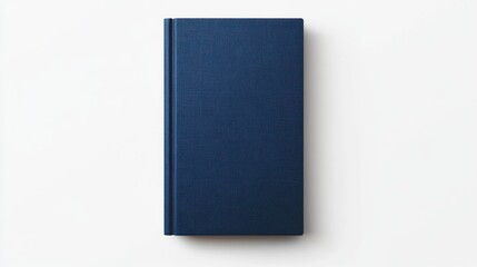 dark blue book cover mockup isolated on white