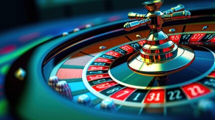 Close-Up of a Roulette Wheel