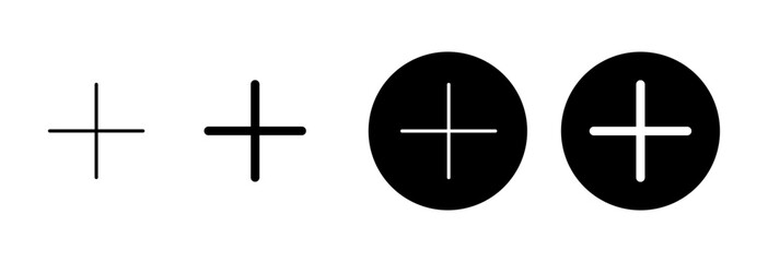 Plus Icon vector isolated on white background. Add plus icon. Addition sign. Medical Plus icon