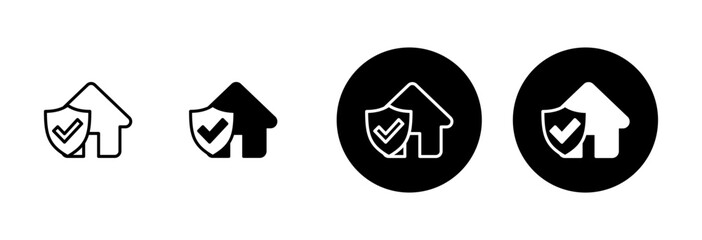 House insurance icon vector isolated on white background. house protection icon.