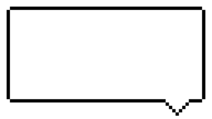 シンプルなドット絵の白い吹き出し