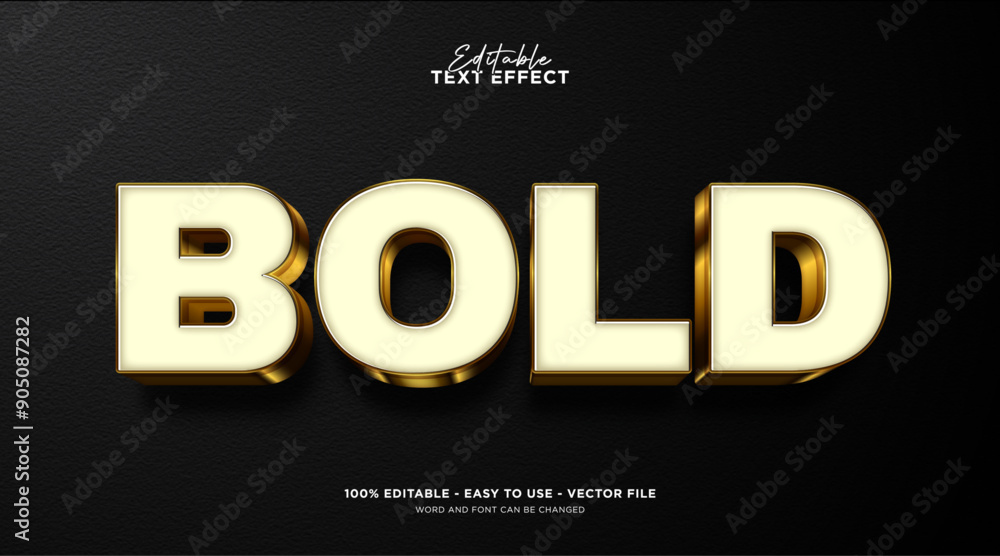 Poster editable expensive text effect, 3d vector mock up
