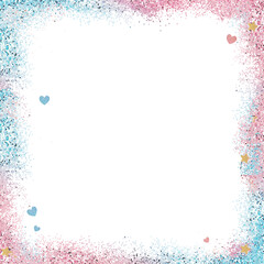 Shiny frame png gradient pink blue background