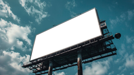 billboard and copy space on white screen