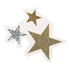 Obraz premium Festive stars png digital sticker collage element, transparent background