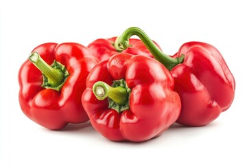 sweet Pepper, Paprika, isolated on white background, full depth of field , ai