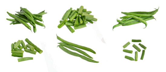 green beans isolated on white background