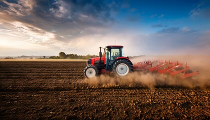 Obraz premium Tractor in the field