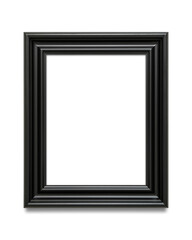 Black picture frame transparent png