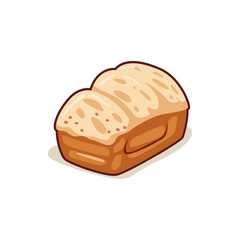 Bread minimalist vector illustration ,simple transparent graphic element .Isolated on white background