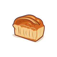 Bread minimalist vector illustration ,simple transparent graphic element .Isolated on white background