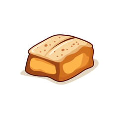 Bread minimalist vector illustration ,simple transparent graphic element .Isolated on white background