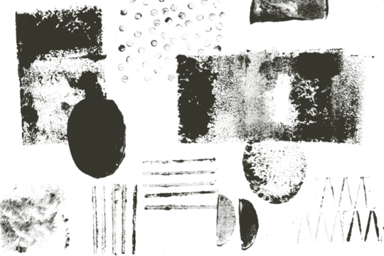 Block printing png black transparent background abstract style