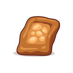Toast minimalist vector illustration ,simple transparent graphic element .Isolated on white background