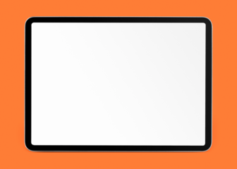 Tablet screen png mockup, digital device transparent design