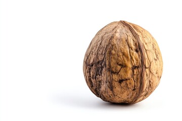 Walnut, nut, isolated on white background, full depth of field , ai
