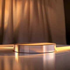 Beautiful Of 3d Realistic Of Empty podium mockup stage realistic for Product Showcase