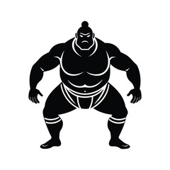 creative strong sumo silhouette


