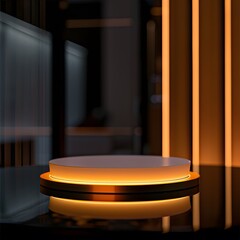 Beautiful Of 3d Realistic Of Empty podium mockup stage realistic for Product Showcase