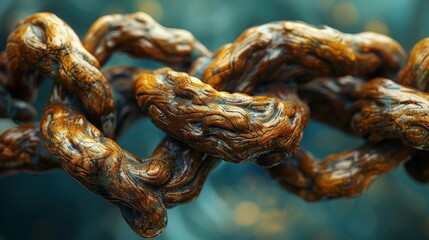 Abstract Wooden Chain.