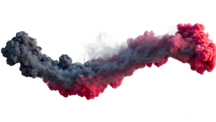 red smoke explosion transparent background