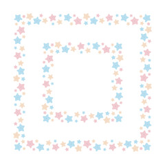 Square frames with sea starfishes.