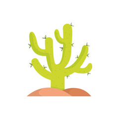 Cactus minimalist vector illustration ,simple transparent graphic element .Isolated on white background