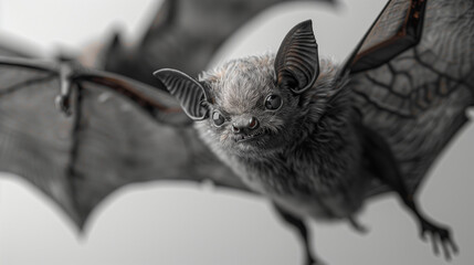 Close-up of lead bat with others following