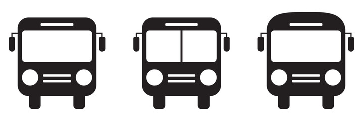 Bus icon set. Bus icon for mobile concept and web design. vector illustration of bus icon.