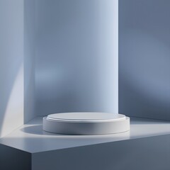 Fototapeta premium Beautiful Of 3d Realistic Of Empty podium mockup stage realistic for Product Showcase