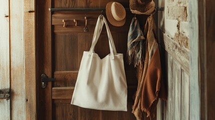 Inviting Entryway Tote Bag Mockup | Tote bag mockup | realistic