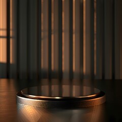 Beautiful Of 3d Realistic Of Empty podium mockup stage realistic for Product Showcase