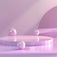 Beautiful Of 3d Realistic Of Empty podium mockup stage realistic for Product Showcase