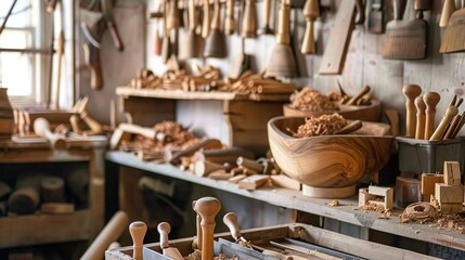 Fototapeta premium Supporting Local Woodworkers and Makers create a image