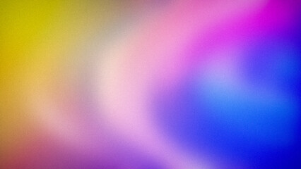 Luminous 4K gradient with a grainy texture, featuring a harmonious blend of yellow, pink, blue, and purple hues. Ideal for backgrounds, wallpapers, and digital banners