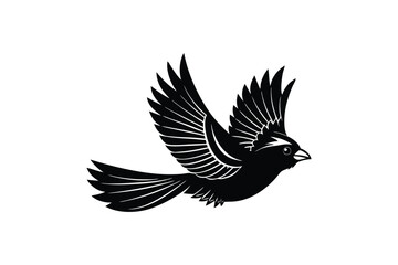 Fototapeta premium Cardinal flying bird vector art illustration