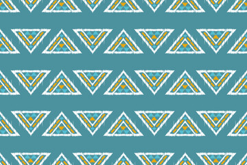 Geometric triangle ethnic seamless pattern. abstract illustration. design for geometric pattern wallpaper. Tribal ethnic vector texture. Aztec style. Folk embroidery. Indian, Scandinavian, African.